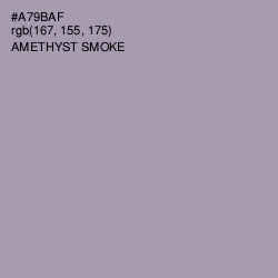 #A79BAF - Amethyst Smoke Color Image